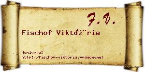 Fischof Viktória névjegykártya