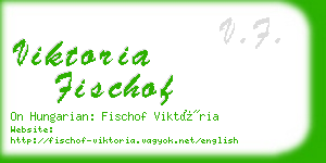 viktoria fischof business card